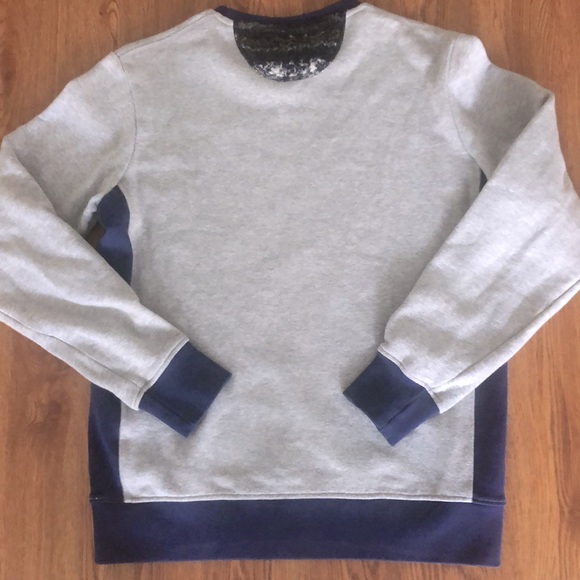 RAF Raf Simons Gray Navy Crew Neck Pullover Sweater Sweatshirt  Mens Size M - Picture 3 of 5